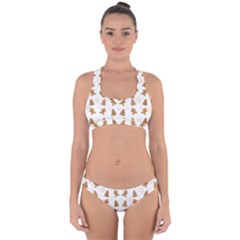 Ginger Cookies Christmas Pattern Cross Back Hipster Bikini Set