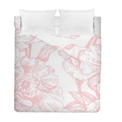 Vintage Pink Floral Duvet Cover Double Side (full/ Double Size) by NouveauDesign