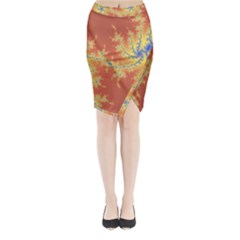 Fractals Midi Wrap Pencil Skirt by NouveauDesign