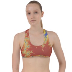 Fractals Criss Cross Racerback Sports Bra by NouveauDesign