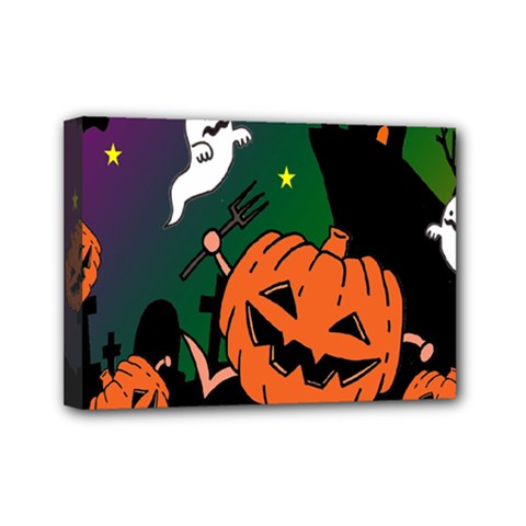 Happy Halloween Mini Canvas 7  X 5 