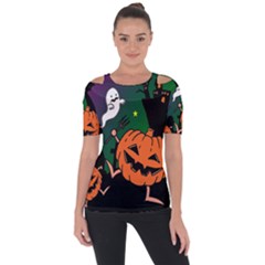 Happy Halloween Short Sleeve Top by Mariart