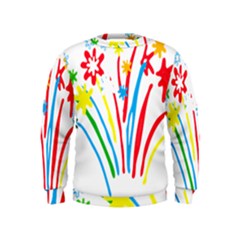 Fireworks Rainbow Flower Kids  Sweatshirt