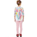 Fireworks Rainbow Flower Kids  Quarter Sleeve Raglan Tee View2