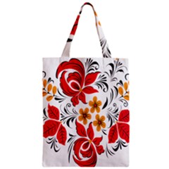 Flower Red Rose Star Floral Yellow Black Leaf Zipper Classic Tote Bag by Mariart