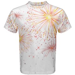 Fireworks Triangle Star Space Line Men s Cotton Tee by Mariart