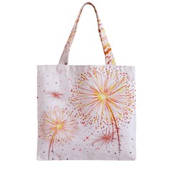 Fireworks Triangle Star Space Line Zipper Grocery Tote Bag