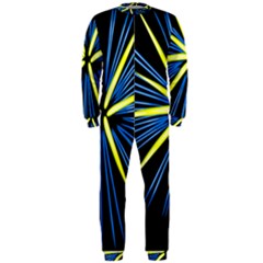 Fireworks Blue Green Black Happy New Year Onepiece Jumpsuit (men)  by Mariart