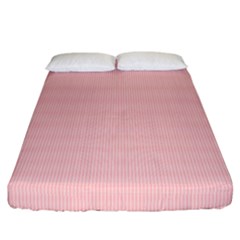 Red Polka Dots Line Spot Fitted Sheet (california King Size) by Mariart