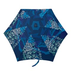 Peacock Bird Blue Animals Mini Folding Umbrellas