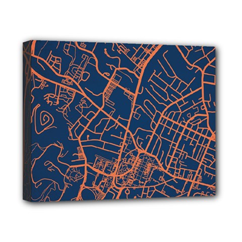Virginia Map Art City Canvas 10  X 8 