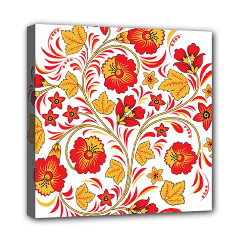 Wreaths Flower Floral Sexy Red Sunflower Star Rose Mini Canvas 8  X 8 