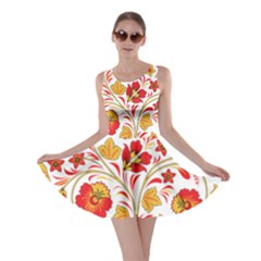 Wreaths Flower Floral Sexy Red Sunflower Star Rose Skater Dress by Mariart