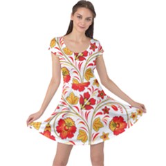 Wreaths Flower Floral Sexy Red Sunflower Star Rose Cap Sleeve Dress by Mariart