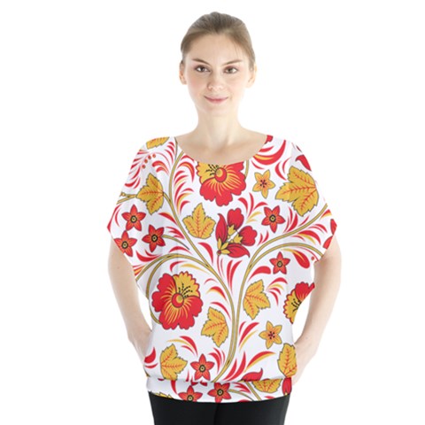 Wreaths Flower Floral Sexy Red Sunflower Star Rose Blouse by Mariart