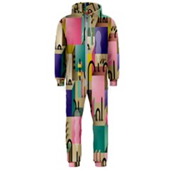 Magazine Balance Plaid Rainbow Hooded Jumpsuit (men)  by Mariart