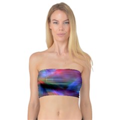 Abstract Shiny Night Lights 7 Bandeau Top