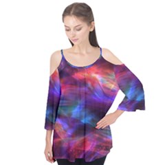 Abstract Shiny Night Lights 7 Flutter Tees