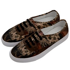 Awesome Creepy Skull With Rat And Wings Men s Classic Low Top Sneakers