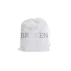 I Am Ok - Broken Drawstring Pouches (small)  by Valentinaart