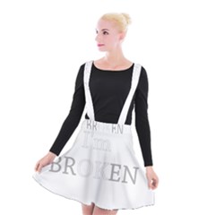 I Am Ok - Broken Suspender Skater Skirt by Valentinaart