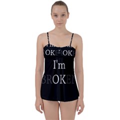 I Am Ok - Broken Babydoll Tankini Set by Valentinaart