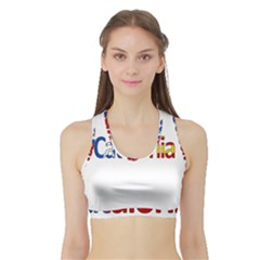Catalonia Sports Bra With Border by Valentinaart