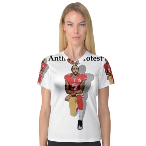 National Anthem Protest V-neck Sport Mesh Tee by Valentinaart