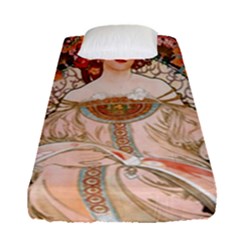 Alfons Mucha   F  Champenois Imprimeur ¨|diteur Fitted Sheet (single Size) by NouveauDesign