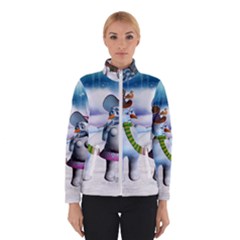 Funny, Cute Snowman And Snow Women In A Winter Landscape Winterwear by FantasyWorld7