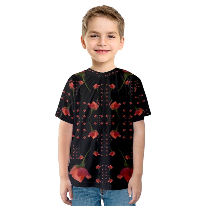 Roses From The Fantasy Garden Kids  Sport Mesh Tee