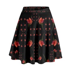 Roses From The Fantasy Garden High Waist Skirt by pepitasart