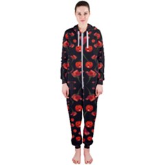 Pumkins And Roses From The Fantasy Garden Hooded Jumpsuit (ladies)  by pepitasart