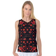 Pumkins And Roses From The Fantasy Garden Women s Basketball Tank Top by pepitasart