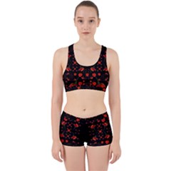 Pumkins And Roses From The Fantasy Garden Work It Out Sports Bra Set by pepitasart