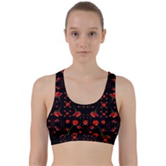 Pumkins And Roses From The Fantasy Garden Back Weave Sports Bra by pepitasart