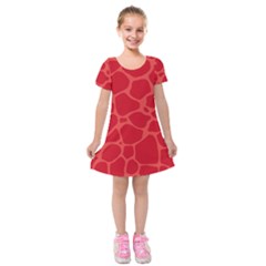 Autumn Animal Print 6 Kids  Short Sleeve Velvet Dress