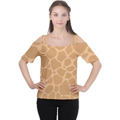 Autumn Animal Print 10 Cutout Shoulder Tee