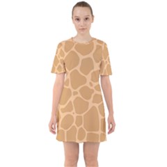 Autumn Animal Print 10 Sixties Short Sleeve Mini Dress