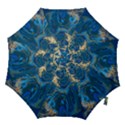 ocean blue gold marble Hook Handle Umbrellas (Large) View1