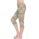 Star Fall Of Fantasy Flowers On Pearl Lace Capri Leggings  View3