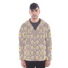 Star Fall Of Fantasy Flowers On Pearl Lace Hooded Wind Breaker (men) by pepitasart