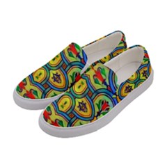 L ooera In Lyrical Abstraction Women s Canvas Slip Ons by DeneWestUK