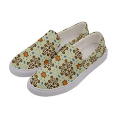 Stars And Other Shapes Pattern                          Women Canvas Slip Ons by LalyLauraFLM