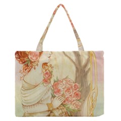 Beautiful Art Nouveau lady Zipper Medium Tote Bag