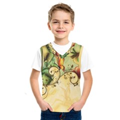 Wonderful Flowers With Butterflies, Colorful Design Kids  Sportswear by FantasyWorld7