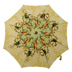 Wonderful Flowers With Butterflies, Colorful Design Hook Handle Umbrellas (large) by FantasyWorld7