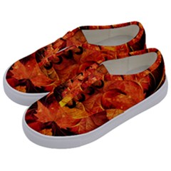 Ablaze With Beautiful Fractal Fall Colors Kids  Classic Low Top Sneakers by jayaprime