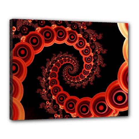 Chinese Lantern Festival For A Red Fractal Octopus Canvas 20  X 16  by jayaprime