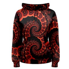 Chinese Lantern Festival For A Red Fractal Octopus Women s Pullover Hoodie by jayaprime